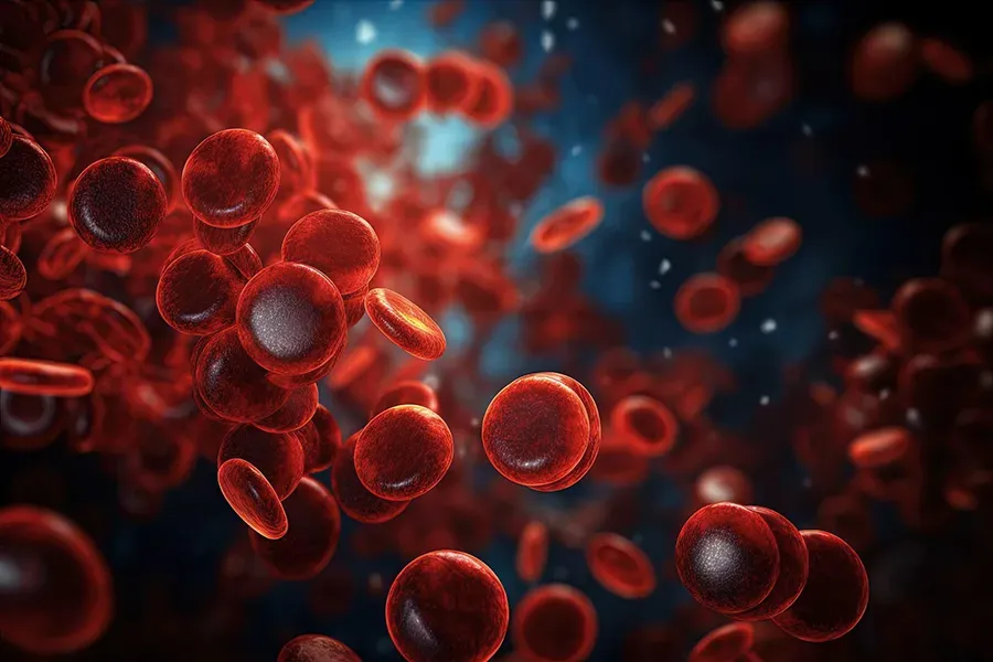 Major-Autohemotherapy-Clinic 3D illustration of platelets in the bloodstream. Get major autohemotherapy from Brandi Terra, NP at Oak & Stone Wellness in East San Diego.